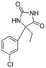 5-(3-CHLORO-PHENYL)-5-ETHYL-IMIDAZOLIDINE-2,4-DIONE Struktur