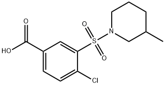 4-CHLORO-3-(3-METHYL-PIPERIDINE-1-SULFONYL)-BENZOIC ACID Struktur