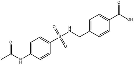 4-[([[4-(ACETYLAMINO)PHENYL]SULFONYL]AMINO)METHYL]BENZOIC ACID Struktur