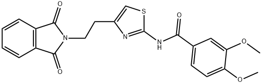 N-(4-[2-(1,3-DIOXO-1,3-DIHYDRO-2H-ISOINDOL-2-YL)ETHYL]-1,3-THIAZOL-2-YL)-3,4-DIMETHOXYBENZENECARBOXAMIDE Struktur