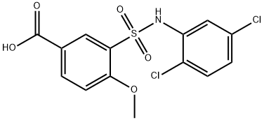 3-(2,5-DICHLORO-PHENYLSULFAMOYL)-4-METHOXY-BENZOIC ACID Struktur