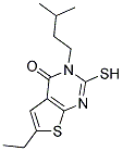 6-ETHYL-2-MERCAPTO-3-(3-METHYLBUTYL)THIENO[2,3-D]PYRIMIDIN-4(3H)-ONE Struktur