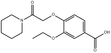 3-ETHOXY-4-(2-OXO-2-PIPERIDIN-1-YLETHOXY)BENZOIC ACID Struktur