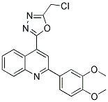 4-[5-(CHLOROMETHYL)-1,3,4-OXADIAZOL-2-YL]-2-(3,4-DIMETHOXYPHENYL)QUINOLINE Struktur