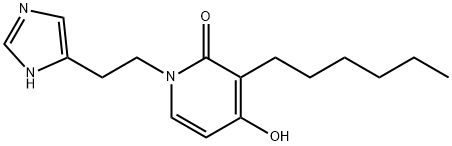 3-HEXYL-4-HYDROXY-1-[2-(1H-IMIDAZOL-4-YL)ETHYL]-2(1H)-PYRIDINONE Struktur