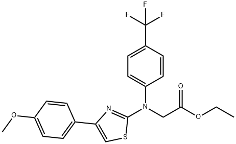 ETHYL 2-[[4-(4-METHOXYPHENYL)-1,3-THIAZOL-2-YL]-4-(TRIFLUOROMETHYL)ANILINO]ACETATE Struktur