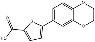 5-(2,3-DIHYDRO-1,4-BENZODIOXIN-6-YL)THIOPHENE-2-CARBOXYLIC ACID Struktur