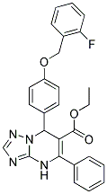 ETHYL 7-(4-(2-FLUOROBENZYLOXY)PHENYL)-5-PHENYL-4,7-DIHYDRO-[1,2,4]TRIAZOLO[1,5-A]PYRIMIDINE-6-CARBOXYLATE Struktur