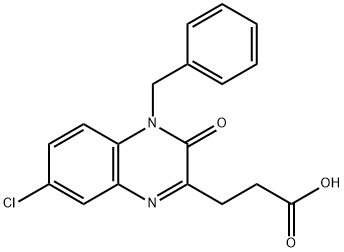 3-(4-BENZYL-7-CHLORO-3-OXO-3,4-DIHYDRO-QUINOXALIN-2-YL)-PROPIONIC ACID Struktur