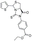 ETHYL 4-[(7AR)-7-OXO-3-THIEN-2-YL-5-THIOXODIHYDRO-1H-IMIDAZO[1,5-C][1,3]THIAZOL-6(5H)-YL]BENZOATE Struktur