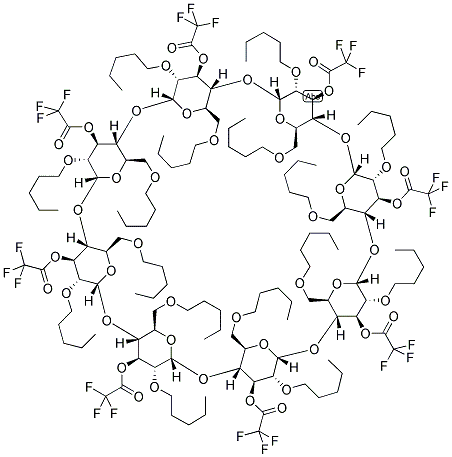 OCTAKIS-(3-O-TRIFLUOROACETYL-2,6-DI-O-PENTYL)-GAMMA-CYCLODEXTRIN Struktur