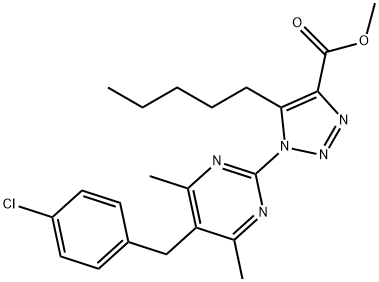 METHYL 1-[5-(4-CHLOROBENZYL)-4,6-DIMETHYL-2-PYRIMIDINYL]-5-PENTYL-1H-1,2,3-TRIAZOLE-4-CARBOXYLATE Struktur