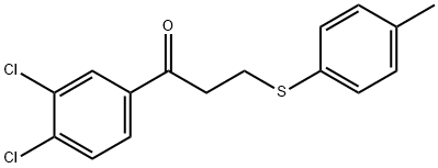 1-(3,4-DICHLOROPHENYL)-3-[(4-METHYLPHENYL)SULFANYL]-1-PROPANONE Struktur