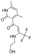 4,6-DIMETHYL-3-{(2Z)-4,4,4-TRIFLUORO-3-[(2-HYDROXYETHYL)AMINO]BUT-2-ENOYL}PYRIDIN-2(1H)-ONE Struktur