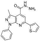 3-METHYL-1-PHENYL-6-THIOPHEN-2-YL-1H-PYRAZOLO[3,4-B]PYRIDINE-4-CARBOXYLIC ACID HYDRAZIDE Struktur