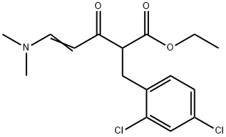 ETHYL 2-(2,4-DICHLOROBENZYL)-5-(DIMETHYLAMINO)-3-OXO-4-PENTENOATE Struktur