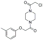 1-(CHLOROACETYL)-4-[(3-METHYLPHENOXY)ACETYL]PIPERAZINE Struktur