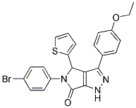 5-(4-BROMOPHENYL)-3-(4-ETHOXYPHENYL)-4-THIEN-2-YL-4,5-DIHYDROPYRROLO[3,4-C]PYRAZOL-6(1H)-ONE Struktur