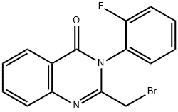 2-BROMOMETHYL-3-(2-FLUORO-PHENYL)-3H-QUINAZOLIN-4-ONE Struktur