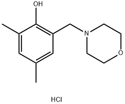 2,4-DIMETHYL-6-(MORPHOLINOMETHYL)BENZENOL HYDROCHLORIDE Struktur