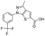 3-METHYL-1-(3-TRIFLUOROMETHYL-PHENYL)-1H-THIENO[2,3-C]PYRAZOLE-5-CARBOXYLIC ACID Struktur