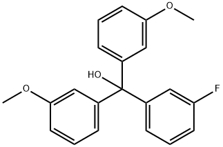 3,3'-DIMETHOXY-3''-FLUOROTRITYL ALCOHOL Struktur