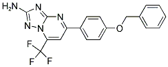 5-[4-(BENZYLOXY)PHENYL]-7-(TRIFLUOROMETHYL)[1,2,4]TRIAZOLO[1,5-A]PYRIMIDIN-2-AMINE Struktur