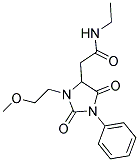 N-ETHYL-2-[3-(2-METHOXYETHYL)-2,5-DIOXO-1-PHENYLIMIDAZOLIDIN-4-YL]ACETAMIDE Struktur