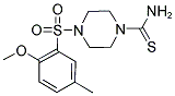 4-[(2-METHOXY-5-METHYLPHENYL)SULFONYL]PIPERAZINE-1-CARBOTHIOAMIDE Struktur