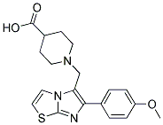 1-[6-(4-METHOXY-PHENYL)-IMIDAZO[2,1-B]THIAZOL-5-YLMETHYL]-PIPERIDINE-4-CARBOXYLIC ACID Struktur