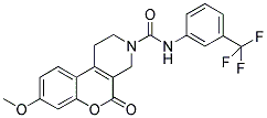 8-METHOXY-5-OXO-N-[3-(TRIFLUOROMETHYL)PHENYL]-1,5-DIHYDRO-2H-CHROMENO[3,4-C]PYRIDINE-3(4H)-CARBOXAMIDE Struktur