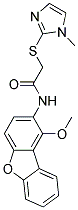 N-(1-METHOXYDIBENZO[B,D]FURAN-2-YL)-2-[(1-METHYL-1H-IMIDAZOL-2-YL)THIO]ACETAMIDE Struktur