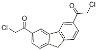 2-CHLORO-1-[6-(2-CHLORO-ACETYL)-9H-FLUOREN-3-YL]-ETHANONE Struktur