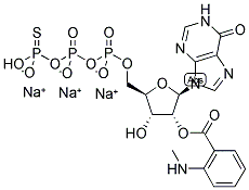 2'/3'-O-(N-METHYL-ANTHRANILOYL)-INOSINE-5'-(GAMMA-THIO)-TRIPHOSPHATE, SODIUM SALT Struktur