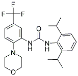 1-(2,6-DIISOPROPYLPHENYL)-3-(2-MORPHOLIN-4-YL-5-(TRIFLUOROMETHYL)PHENYL)UREA Struktur