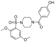 4-((4-[(2,5-DIMETHOXYPHENYL)SULFONYL]PIPERAZIN-1-YL)CARBONYL)PHENOL Struktur