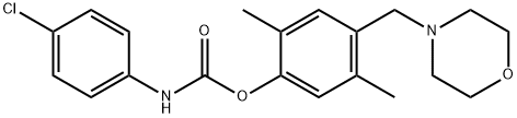 2,5-DIMETHYL-4-(MORPHOLINOMETHYL)PHENYL N-(4-CHLOROPHENYL)CARBAMATE Struktur