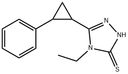 4-ETHYL-5-(2-PHENYL-CYCLOPROPYL)-4 H-[1,2,4]TRIAZOLE-3-THIOL Struktur