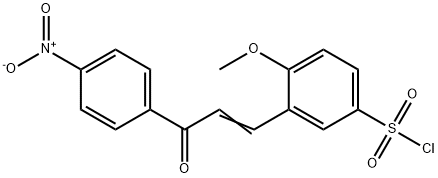 4-METHOXY-3-[3-(4-NITRO-PHENYL)-3-OXO-PROPENYL]-BENZENESULFONYL CHLORIDE Struktur