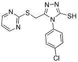 4-(4-CHLOROPHENYL)-5-[(PYRIMIDIN-2-YLTHIO)METHYL]-4H-1,2,4-TRIAZOLE-3-THIOL Struktur