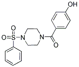 4-([4-(PHENYLSULFONYL)PIPERAZIN-1-YL]CARBONYL)PHENOL Struktur