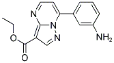 7-(3-AMINO-PHENYL)-PYRAZOLO[1,5-A]PYRIMIDINE-3-CARBOXYLIC ACID ETHYL ESTER Struktur