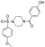 4-((4-[(4-METHOXYPHENYL)SULFONYL]PIPERAZIN-1-YL)CARBONYL)PHENOL Struktur