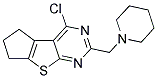 4-CHLORO-2-(PIPERIDIN-1-YLMETHYL)-6,7-DIHYDRO-5H-CYCLOPENTA[4,5]THIENO[2,3-D]PYRIMIDINE Struktur