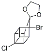 1-BROMO-4-CHLOROSPIRO(PENTACYCLO[4.3.0.0(2,5).0(3,8).0(4,7)]NONANE-9,2'-[1,3]-DIOXOLANE) Struktur