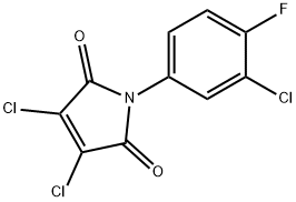 3,4-DICHLORO-1-(3-CHLORO-4-FLUORO-PHENYL)-PYRROLE-2,5-DIONE Struktur