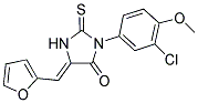 3-(3-CHLORO-4-METHOXY-PHENYL)-5-FURAN-2-YLMETHYLENE-2-THIOXO-IMIDAZOLIDIN-4-ONE Struktur