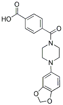 4-([4-(1,3-BENZODIOXOL-5-YL)PIPERAZIN-1-YL]CARBONYL)BENZOIC ACID Struktur