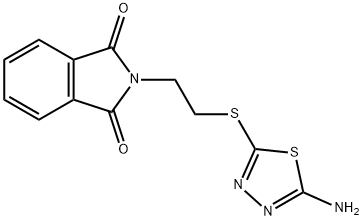 2-(2-[(5-AMINO-1,3,4-THIADIAZOL-2-YL)THIO]ETHYL)-1H-ISOINDOLE-1,3(2H)-DIONE Struktur