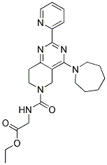 [(4-AZEPAN-1-YL-2-PYRIDIN-2-YL-7,8-DIHYDRO-5H-PYRIDO[4,3-D]PYRIMIDINE-6-CARBONYL)-AMINO]-ACETIC ACID ETHYL ESTER Struktur